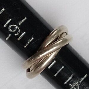 Authentic Tiffany & Co Triple Interlocking 925 Silver Bands